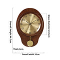 New Chinese Style Solid Wood Clock, Living Room, Home Decor, Chinese Style Silent Wall Decoration Scandinavian Style Oasis Select 1pc