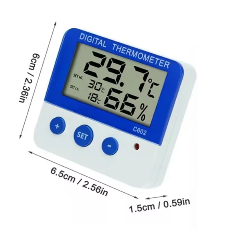 LCD Display Digital Fridge Thermometer with Alarm and Max Min Temperature Digital Freezer Thermometer for Indoor Outdoor ﻿ Oasis Select