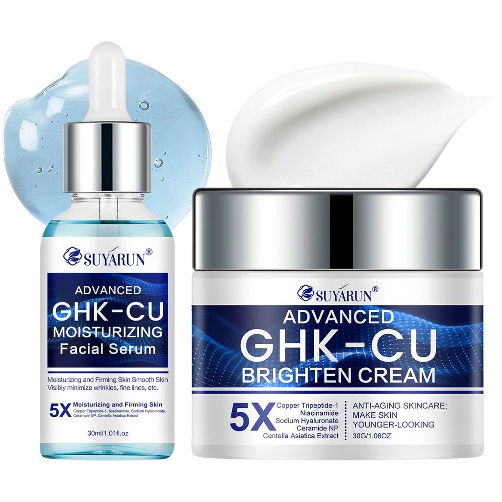 SUYARUN GHK-CU Cream & Serum - Anti-aging facial moisturizer, firming and moisturizing for all skin types, suitable for women. Oasis Select 30g-30ml