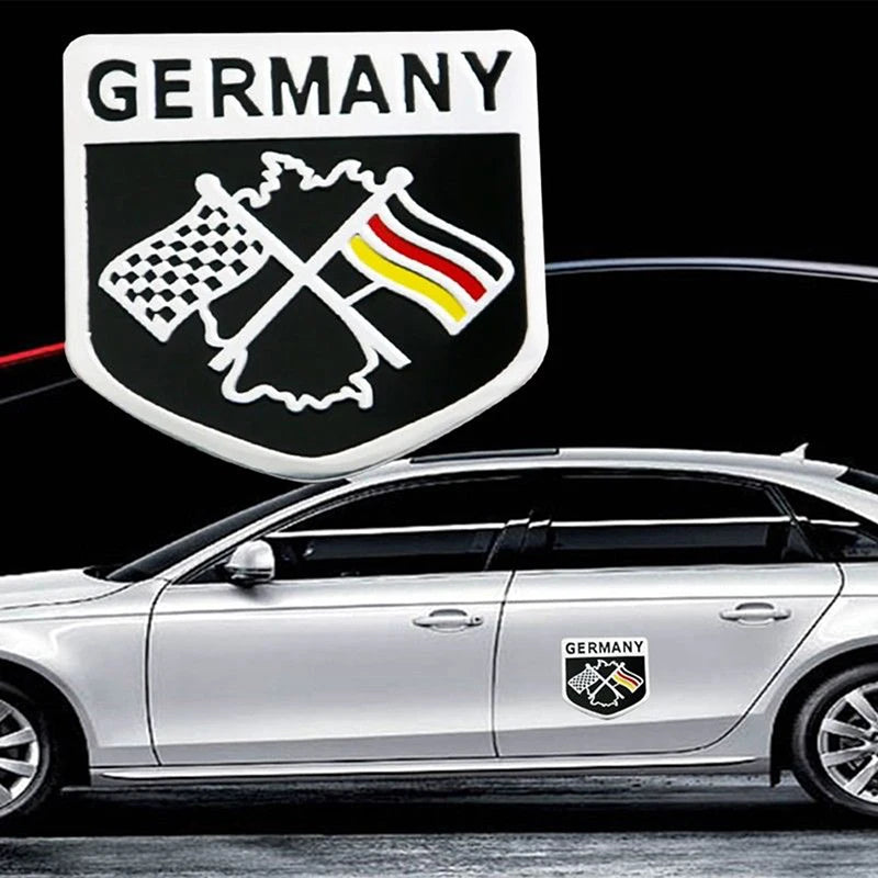 3D Aluminium Auto Car Emblem Germany German Flag Logo Grille Badge Decal Sticker Oasis Select