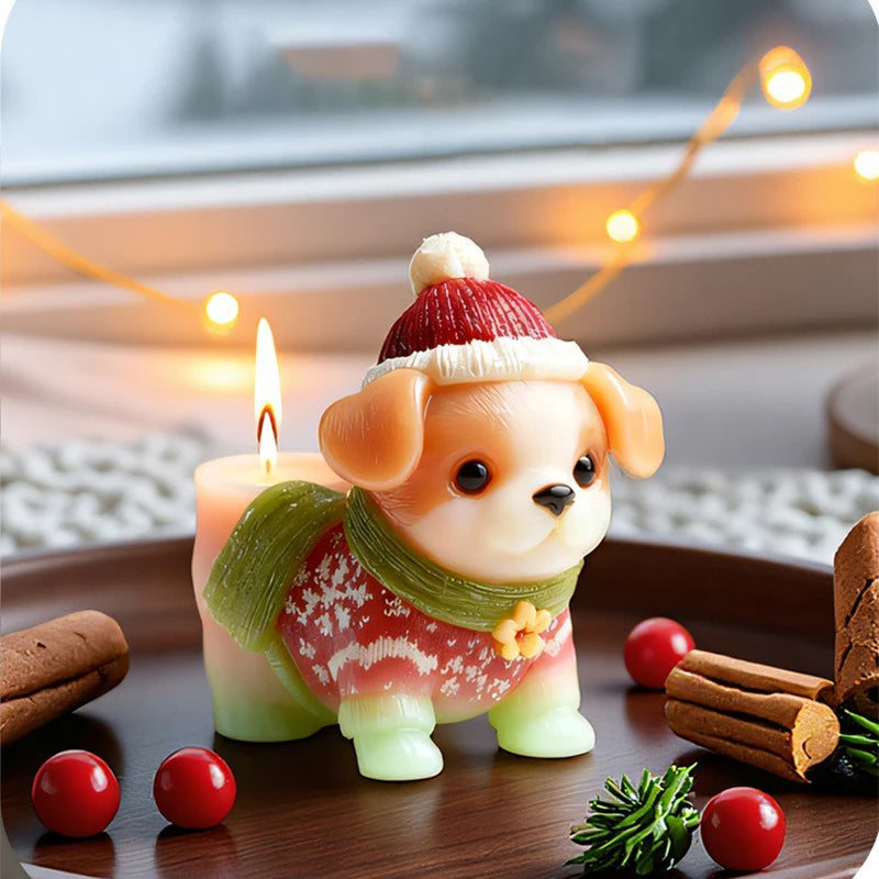 DIY Dog Flower Pot Dropping Mold Aromatherapy Candle Cup Vase Storage Silicone Mold Cement Gypsum Cup Mold Oasis Select