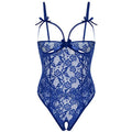 Women's Sexy Lace Babydoll Lingerie Set – Plus Size Sleepwear Lace Babydoll Lingerie Oasis Select Blue M