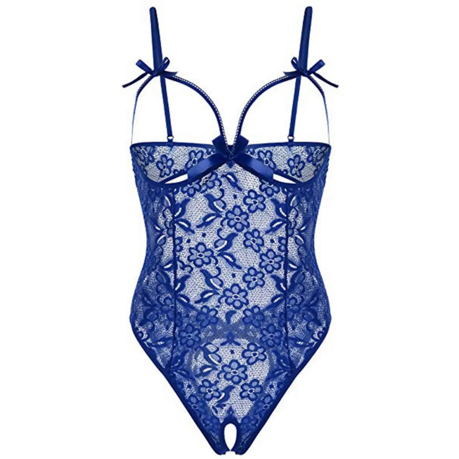 Women's Sexy Lace Babydoll Lingerie Set – Plus Size Sleepwear Lace Babydoll Lingerie Oasis Select Blue M