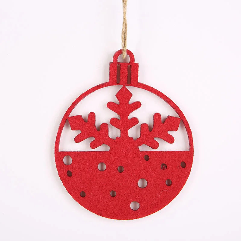 Christmas Gingerbread Man Felt Pendant Christmas Tree Snowflake Christmas Decoration Non-woven Fabric Hanging Decoration Oasis Select