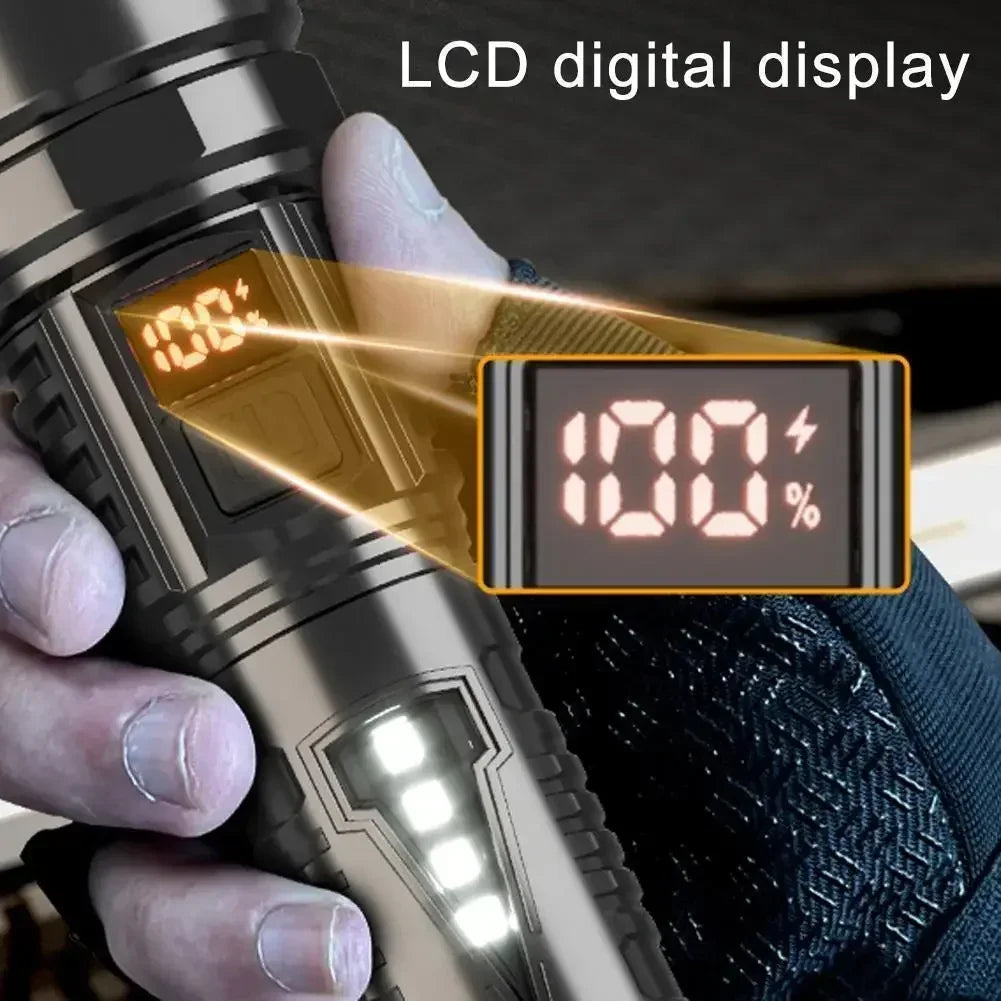 High Strong Power Led Flashlights Tactical Flash Light Torch Ultra Bright Lamp USB Charging Camping Fishing Defensa Zoom Lantern Oasis Select