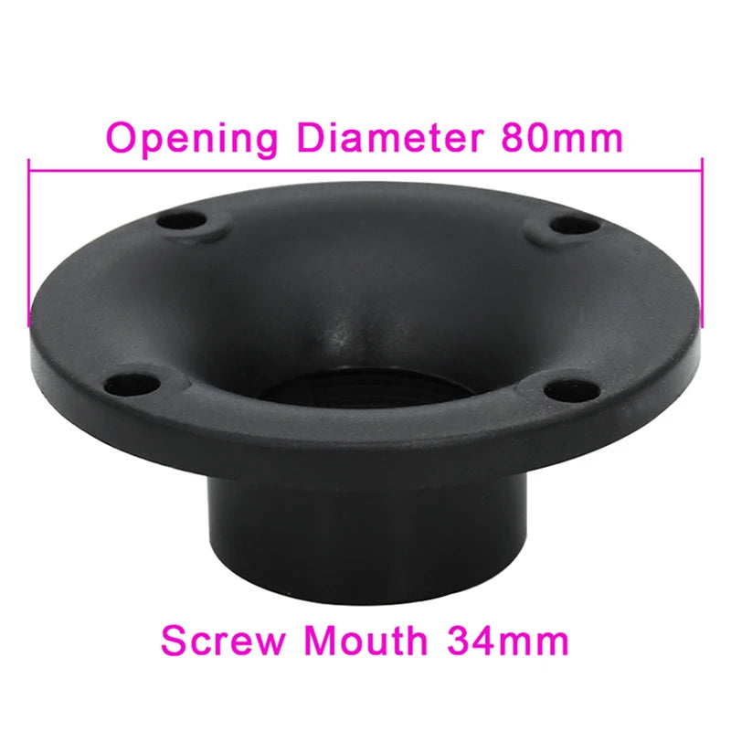3 inch 80mm Small Size Horn Tweeter Plastic Threaded Mouth 34mm Speaker Repair Accessories Oasis Select