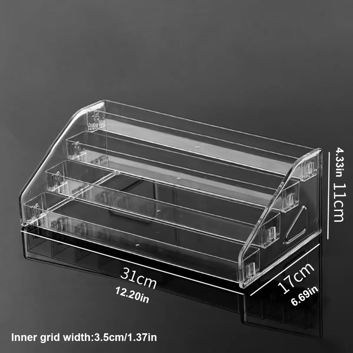 1pc Acrylic multilayer ladder transparent perfume display shelf Cosmetics store display shelf is suitable for lipstick organizer Oasis Select 4layer