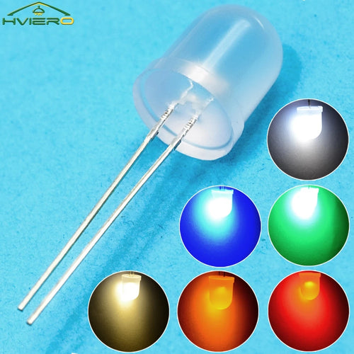 10mm Diffused LED Beads 50/250pcs | Ultra Bright DIY Diodes LED Emitting Diodes Oasis Select