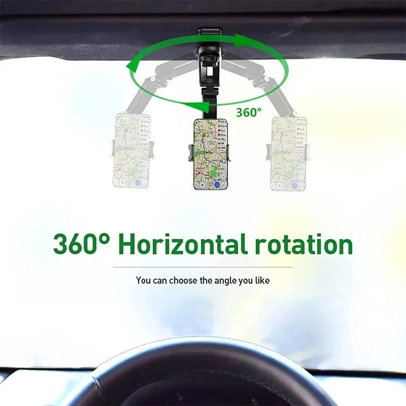1pcs Sun Visor Navigation Phone Holder Rotatable Portable Direct View Type Car Universal Navigation Holder Oasis Select