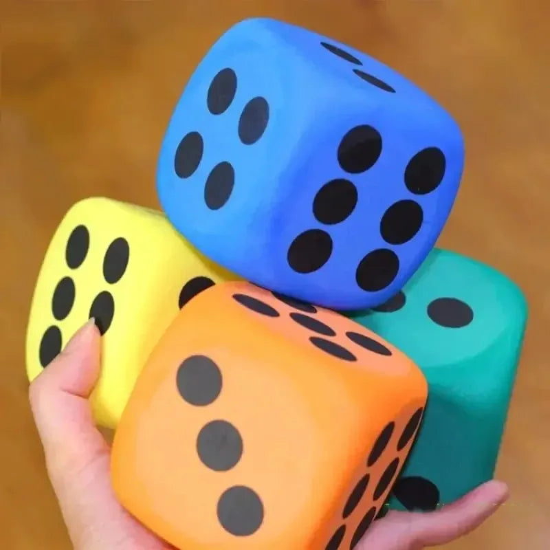 80mm Large Foam Dot Dices Six Sides Dices Kids Counting Toy Learning Aids for Class Board Game Classroom Math Teaching Oasis Select