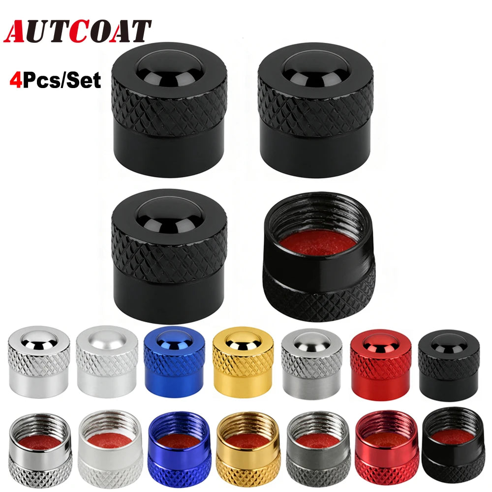 4PCS Tire Valve Caps with O Rubber Ring, Valve Stem Caps, Universal Stem Covers for Cars, SUVs, Bike, Trucks, Motorcycles Oasis Select
