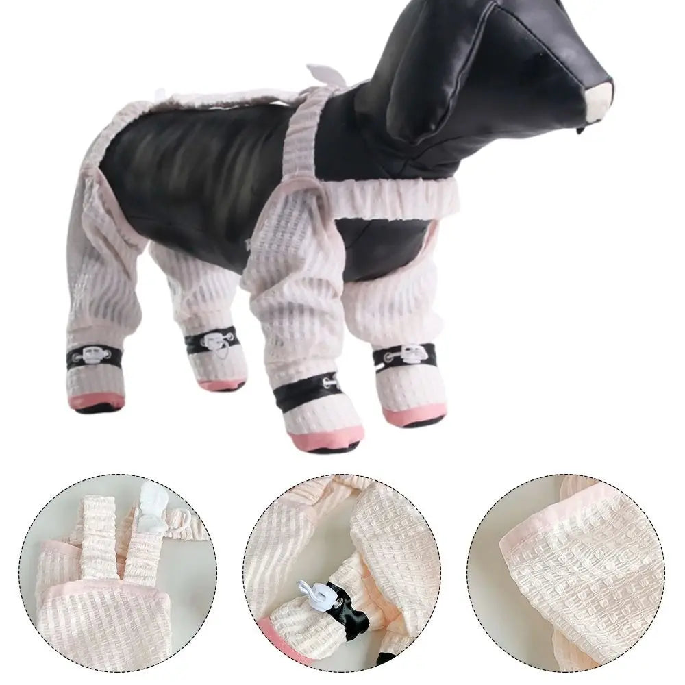 Full Leg Protection Pet Strolling Going Out Pants Dust-proof Anti-Slip Dog Four-Legged Pants Adjustable Dog Boot Leggings Oasis Select