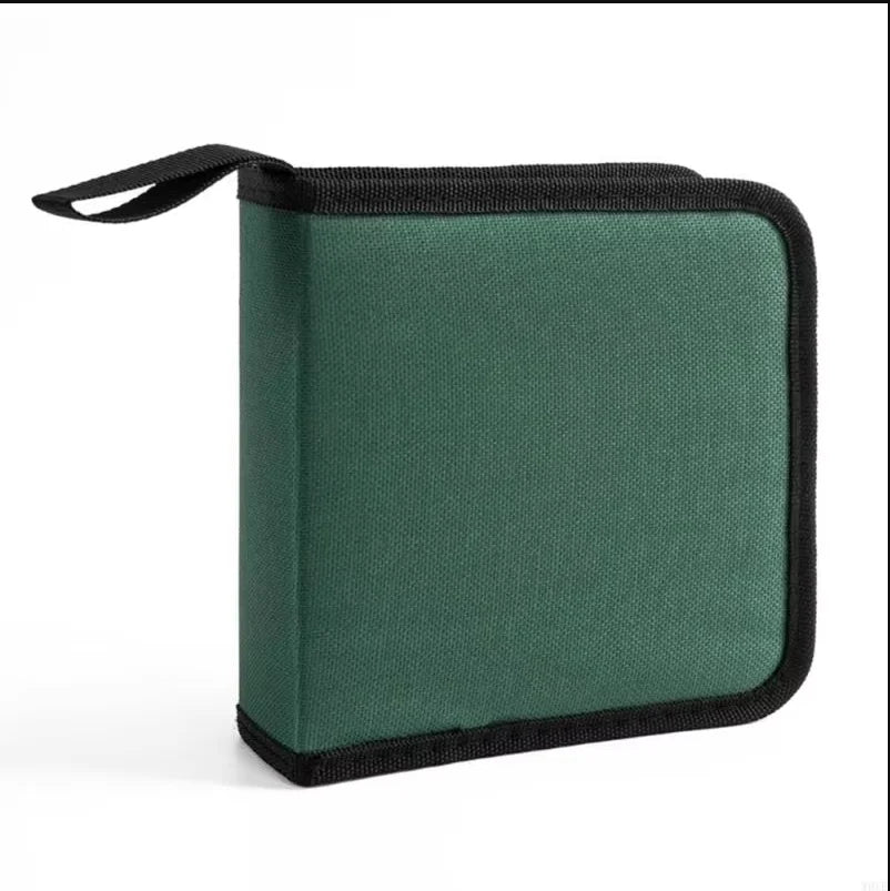40 Disc CD DVD Carry Case Handbags DVD Organizer Wallet Storage Bags Album Box Cases DVD Booklet Holder Oxford Cloth Oasis Select green