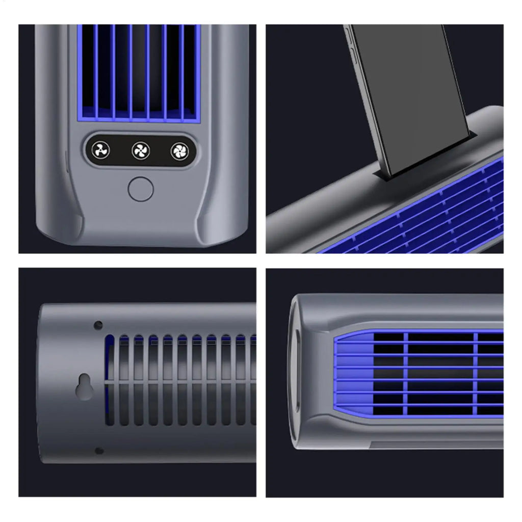 Portable Air Conditioning Fan Silent Household Rechargeable Tower Fan Vertical Desktop Air Cooler For Bedroom Living 3 Speeds Oasis Select