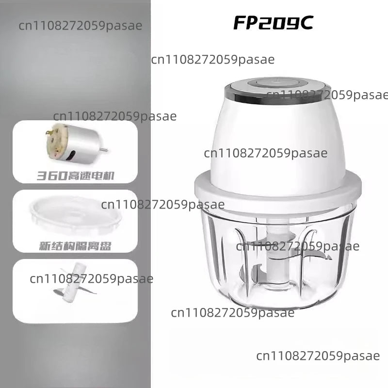 Grinder Garlic Machine Kitchen Multi-functional Cooking Wireless Electric Pull Peeling Small Meat Grinder Oasis Select White FP209C
