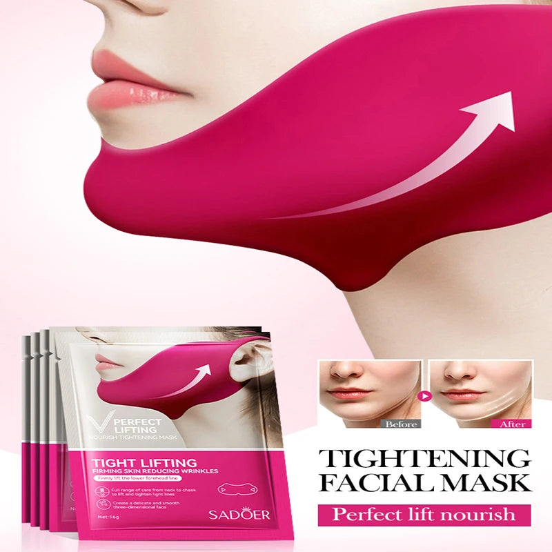 2/5pcs V-Shaped Face Lifting Mask Ear-Hanging Nano-Hydrogel Mask Women Skin Hydrating Moisturizing Lifting Firming Mask Oasis Select