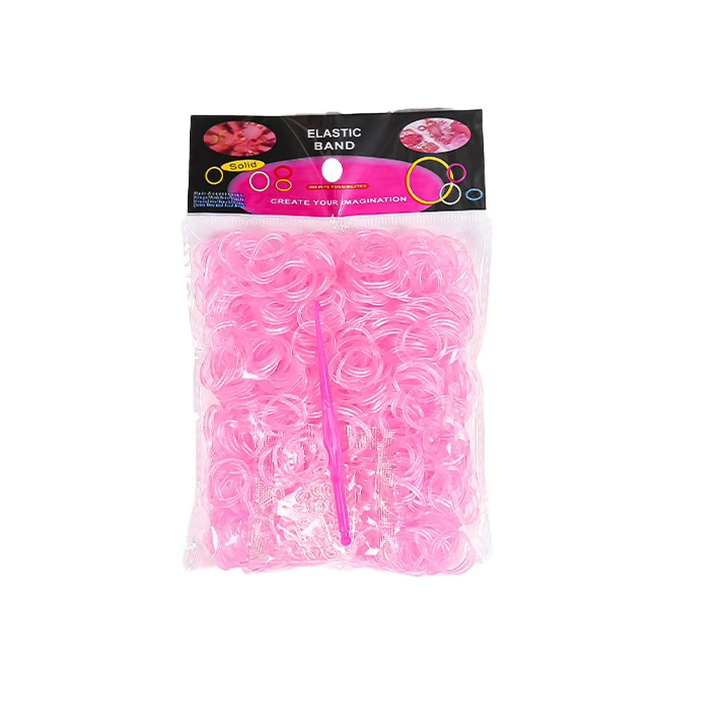 Loom Rubber Bands Bracelet Making Kids Elastic Weaving Lacing DIY