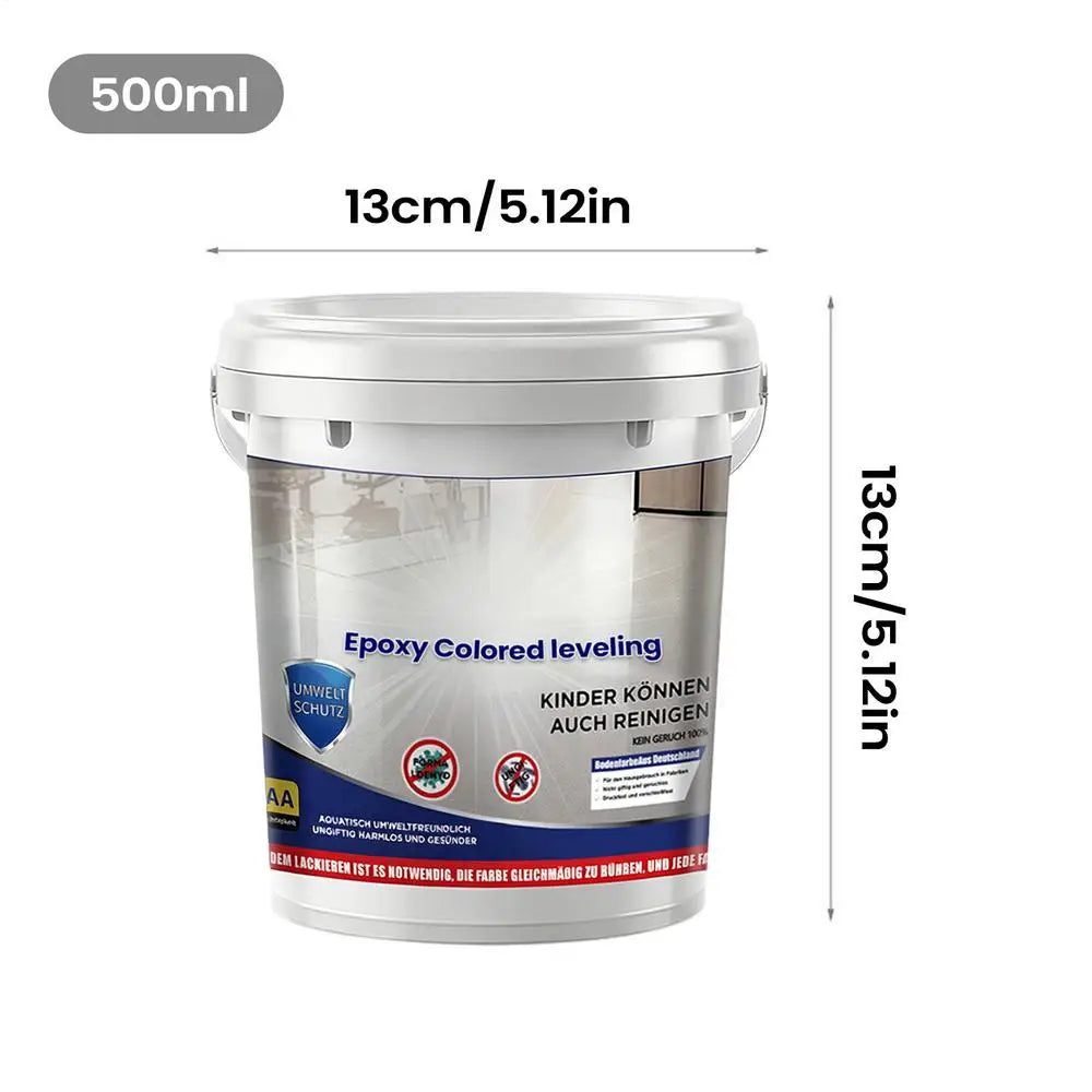 Epoxy Colored Sand Paint Non-Slip High-Gloss Coating Epoxy Colored Sand Floor Paint for Indoor Outdoor Garage Concrete Building Oasis Select B