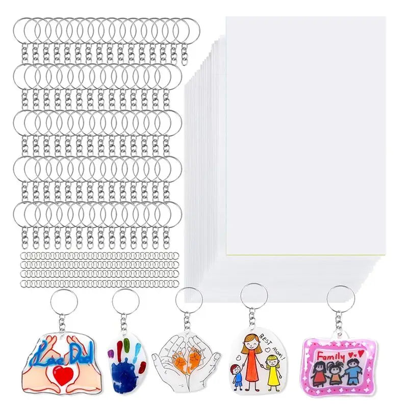 LIKE WISH Shrink Plastic Art Sheets, DIY Set For Keychains, Jewelry Making - Creative Crafts For Mother’S Day Oasis Select As Shown