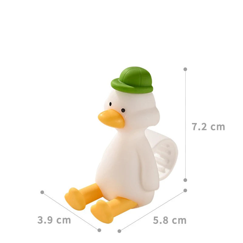 Creative Silicone Duck Anti-collision Door Stopper 3D Duck Door Handle Protective Cover Bedroom Study Silent Door Stopper Oasis Select Green-B