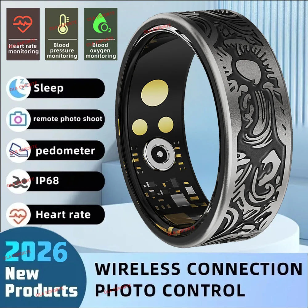 Smart Ring – Heart Rate, SpO2 & Sleep Monitor | IP68 Waterproof
