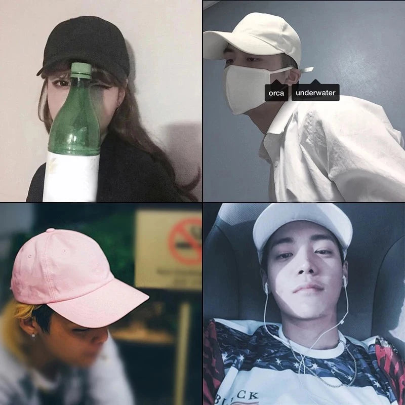 Simple Solid Color Unisex Hat Plain Curved Sun Visor Hat Outdoor Dustproof Baseball Cap Adjustable Leisure Caps Men Women Oasis Select