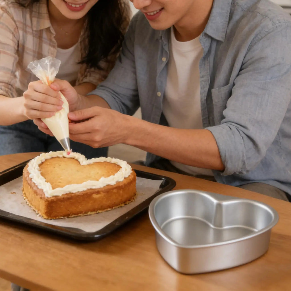 Heart Shaped Cake Mold With Removable Bottom Muffin Baking Tools Aluminum Alloy Pan 6/8/10 Inch Cake Pan For Valentines Day Oasis Select