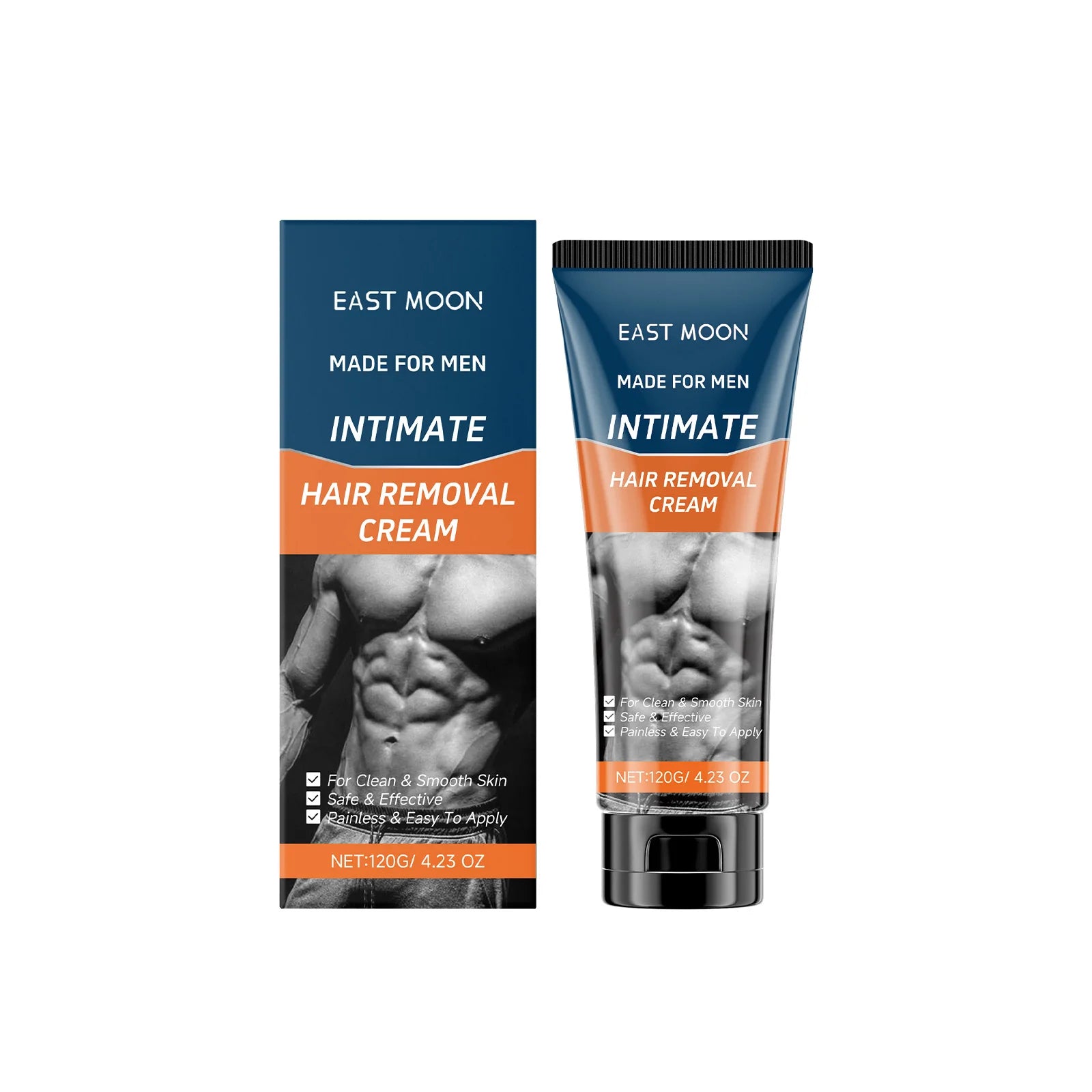 Men Hair Removal Cream Gentle Painless Depilatory Cream for Male Chest Back Underarm Low Irritation Full Body Hair Remover Oasis Select 120g boxed