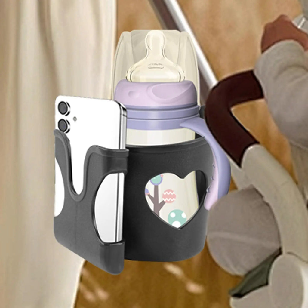 Universal Baby Stroller Cup Holder with Phone Stand Drink Holder Cup for Pram, Bike, Motorcycle, Wheelchair Oasis Select