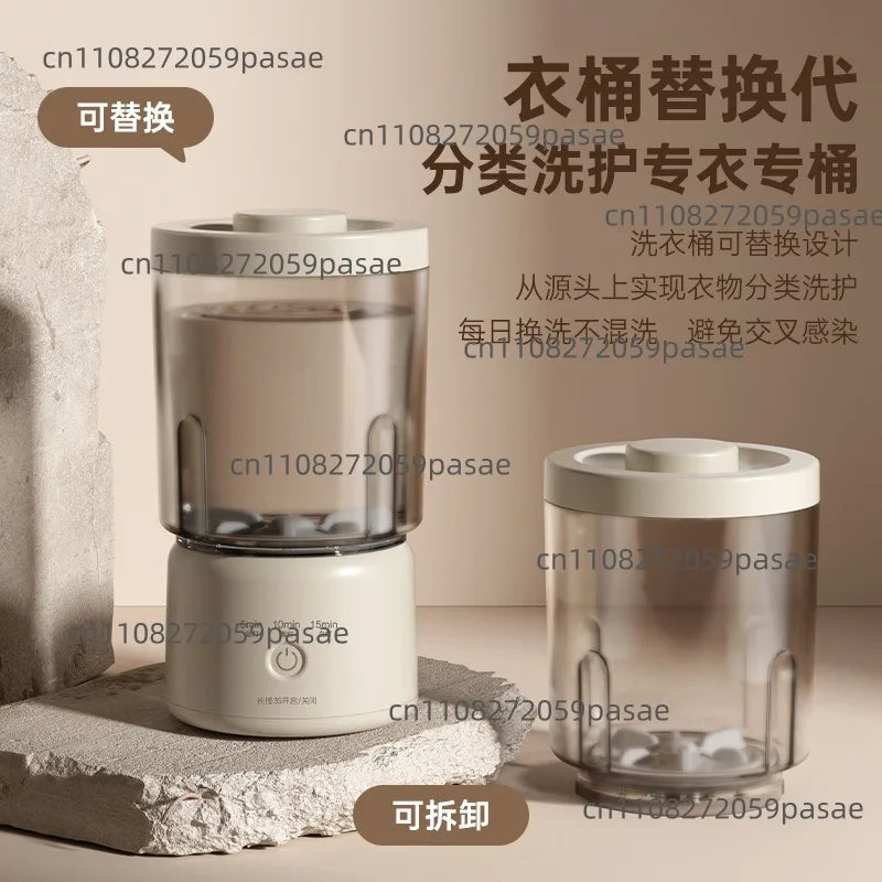 Dual-Basin Mini Portable Washing Machine – Rechargeable