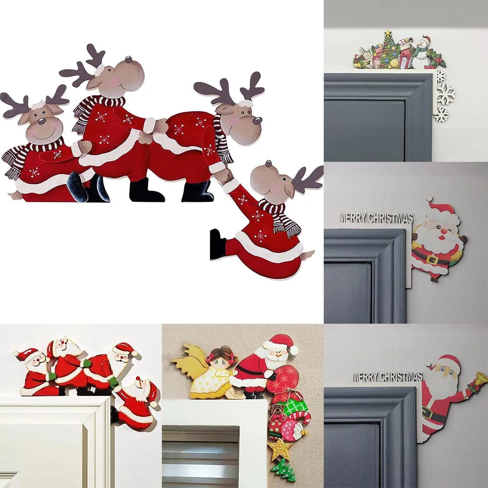 Door Decor Christmas Ornaments Decorations Christmas Door Decor DIY Christmas Deer Hanging Ornament Xmas Door Corner Ornament Oasis Select