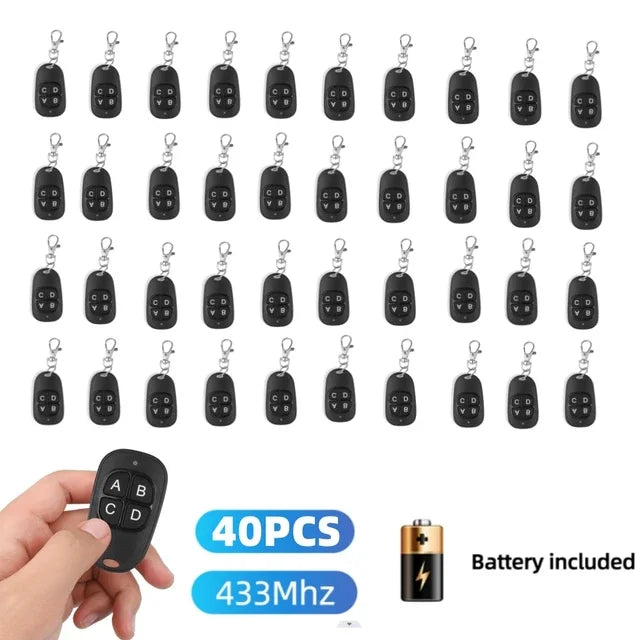 433 Mhz RF Copy Remote Control Key 433.92mhz 4CH Transmitter Duplicated Cloning Code Car Key Fob Electric Garage Door Opener Oasis Select 40PCS