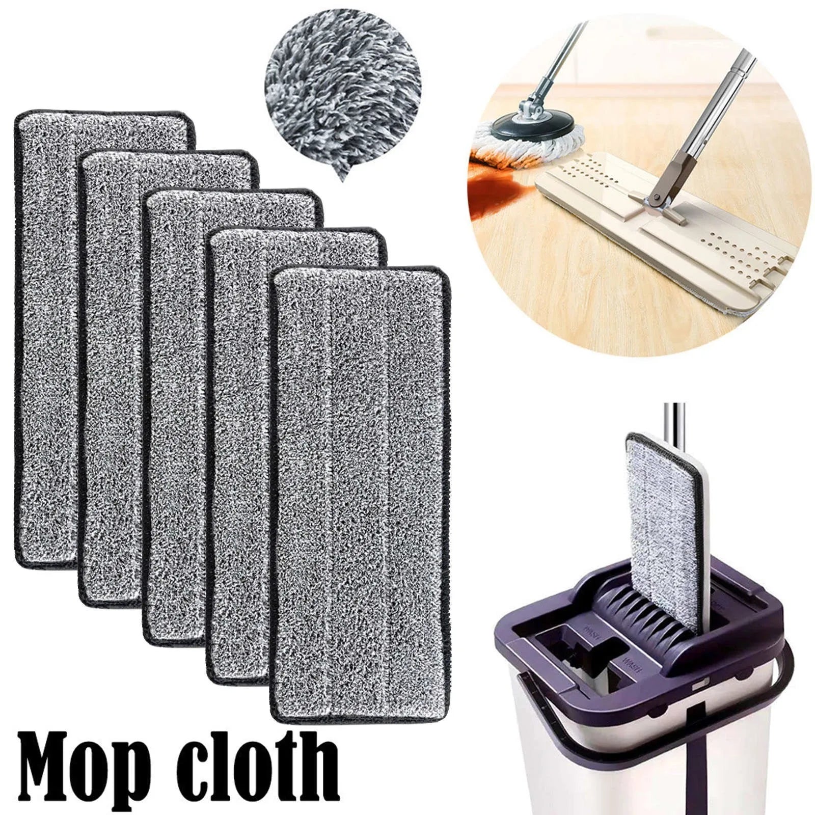 3-20pcs Microfiber Mop Pad Replacement Microfiber Washable Spray Mop Dust Mop Household Mop Head Cleaning pad grey color Oasis Select
