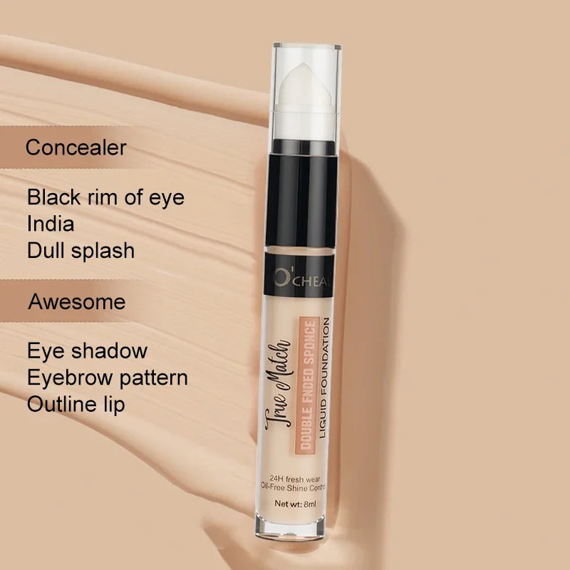 Waterproof Liquid Foundation Concealer Pen Cover Dark Spots Acne Marks Long Lasting Essential Beauty Tool Makeup Pencil Oasis Select