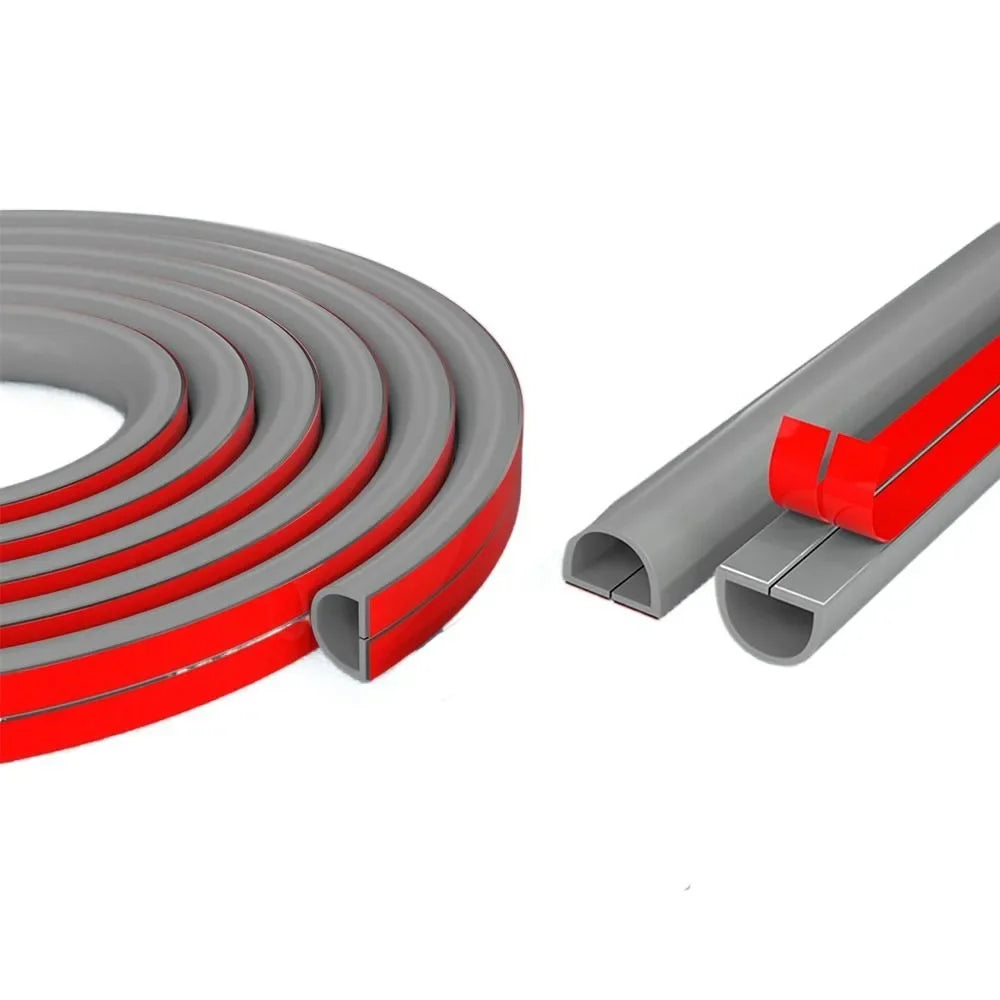 Durable PVC Floor Cord Cover Self-Adhesive Anti-extrusion Anti-extrusion Extension Wiring Duct Protector Power Cable Protector Oasis Select Grey