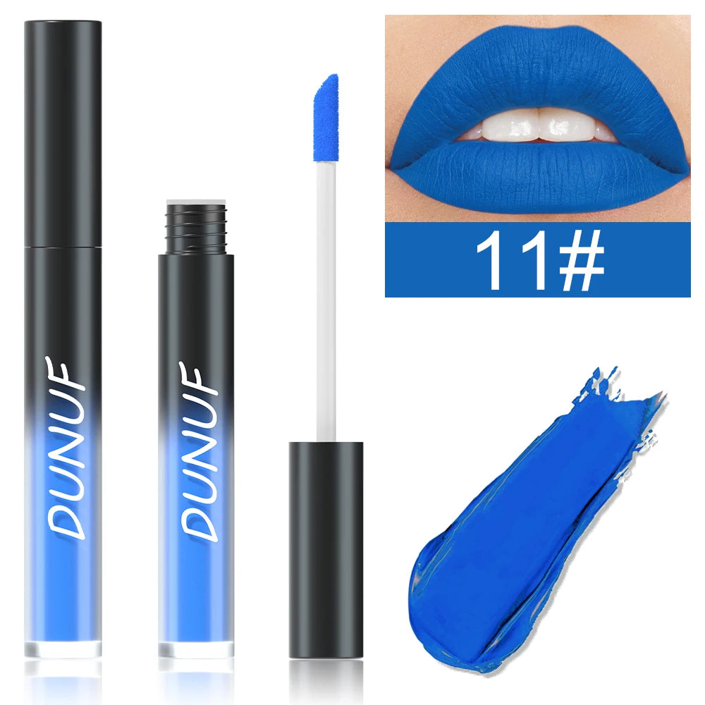 DUNUF Matte Lip Gloss – 32 Colors, Long-Lasting & Moisturizing