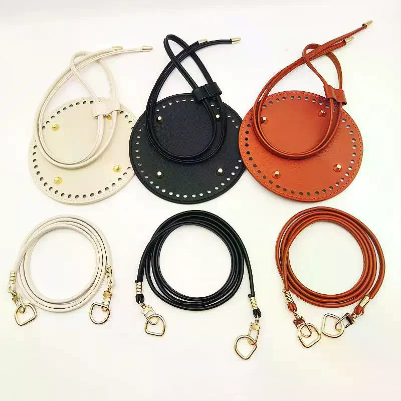 PU Leather Bucket Bag Base DIY Kit – Strap & Drawstring Set Bag Making Kit Oasis Select