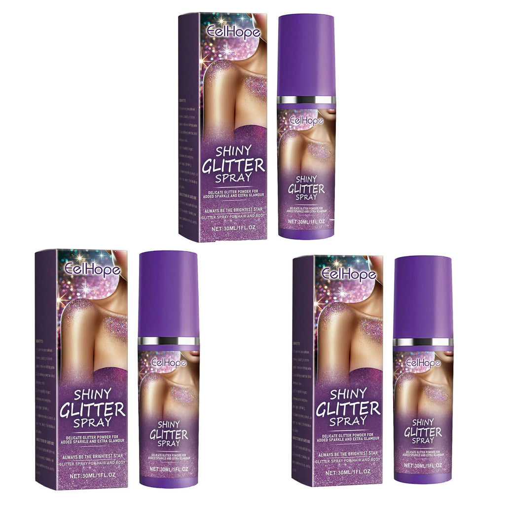 Eelhope Glitter Spray – Body, Hair & Face Shimmer Highlighter