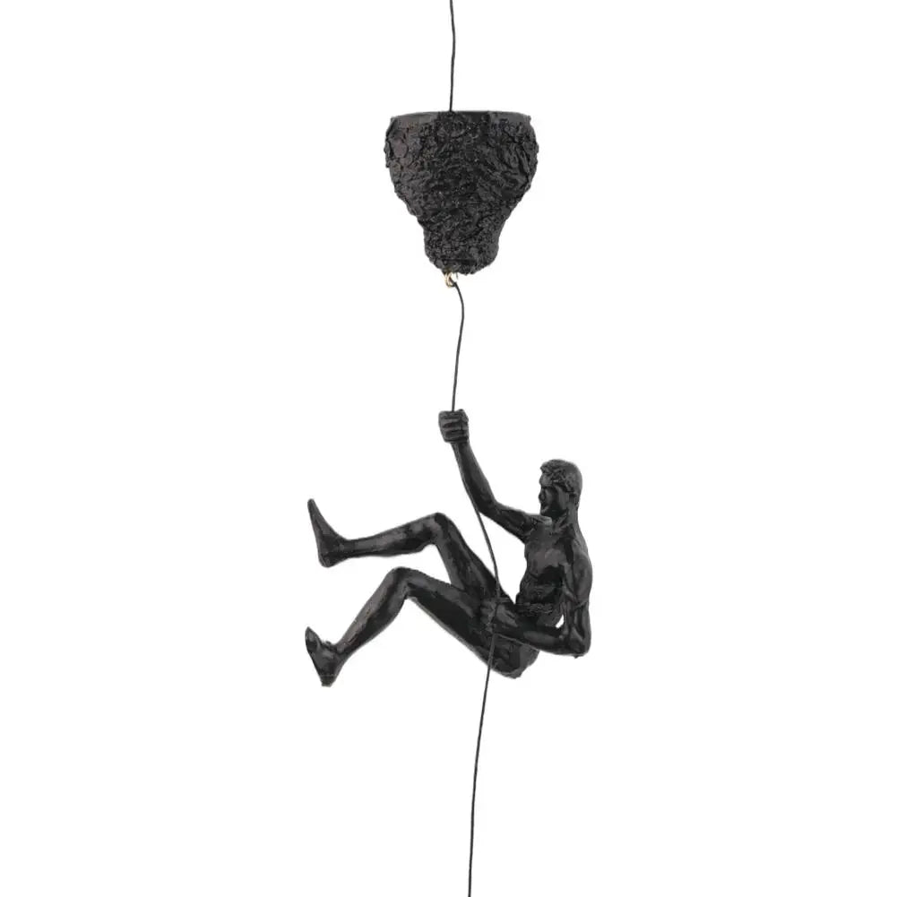 Athlete Rock Climbing Man Resin Background Wall Hanging Decoration Sculpture Statue Figures Creative Rock Climber Statue Pendan Oasis Select F
