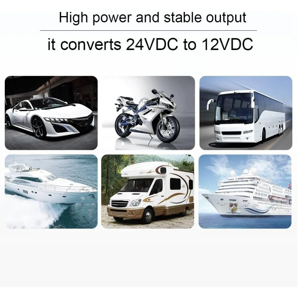 DC 24V To DC 12V 5A Buck Converter Power Supply Step Down Converter Buck Voltage Regulator Module Transformer Power Waterproof Oasis Select