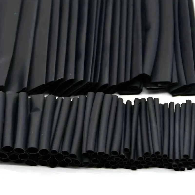 127Pcs/lot Black Heat Shrink Sleeving Set Thermoresistant Tube Shrink Wrapping Wire Cable Polyolefin Wrap Tubing Oasis Select