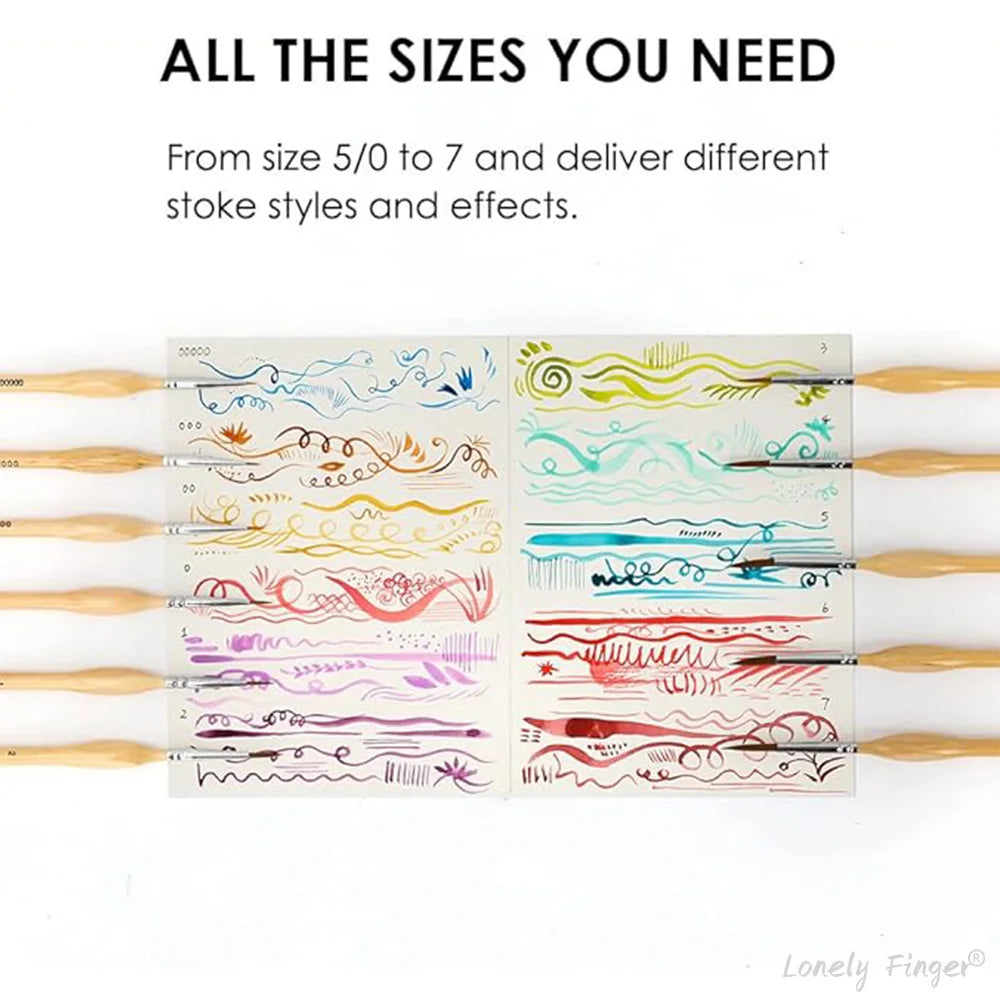 11pcs Triangle Tiny Detail Paint Brushes Fine Paint Brushes for Model Crafts Watercolor Acrylics Oil Oasis Select
