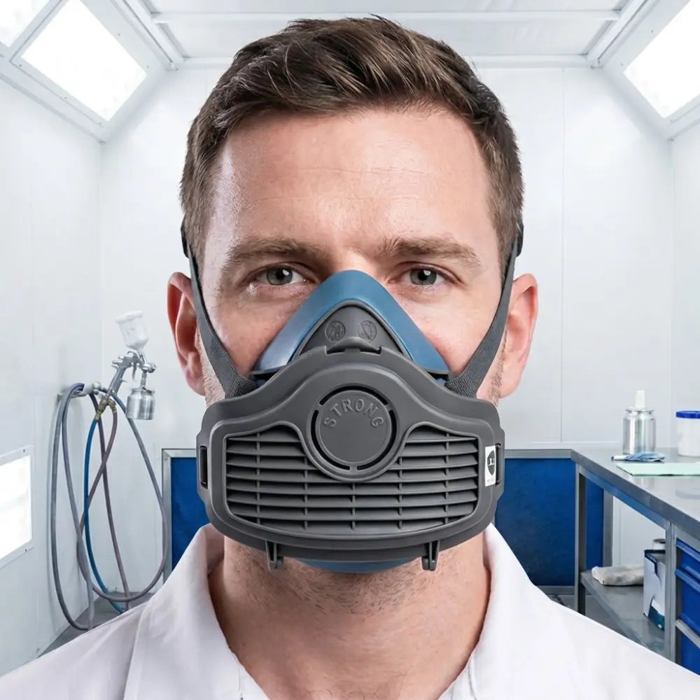 Silicone Material Silicone Dustproof Half Gas Mask Replaceable Filter Self-Priming Filter Dust Face Mask Protective Safety Oasis Select