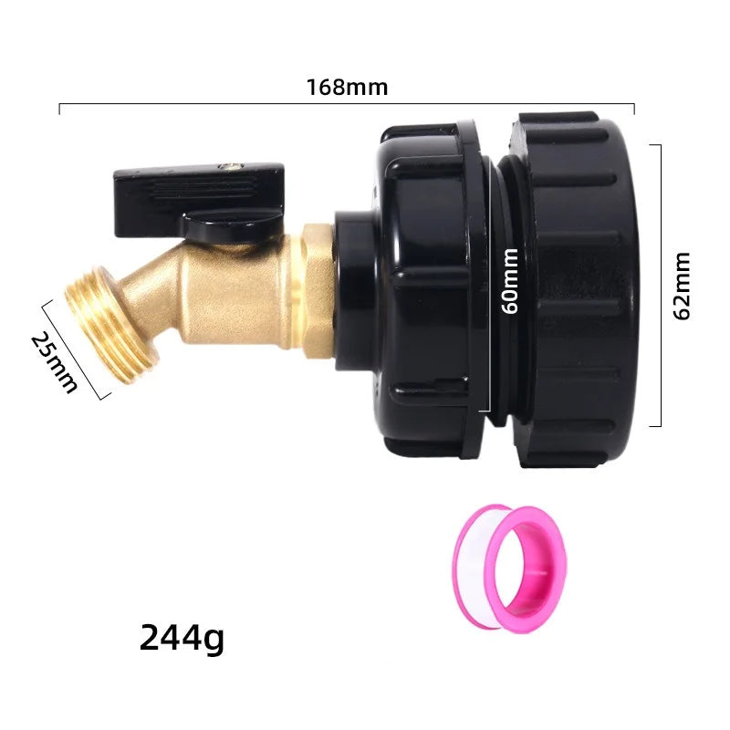 Male Thread IBC Tote Tank Adapter - Drain Hose Connector Faucet Tap Valve Fitting Part for Tank Faucet Oasis Select G