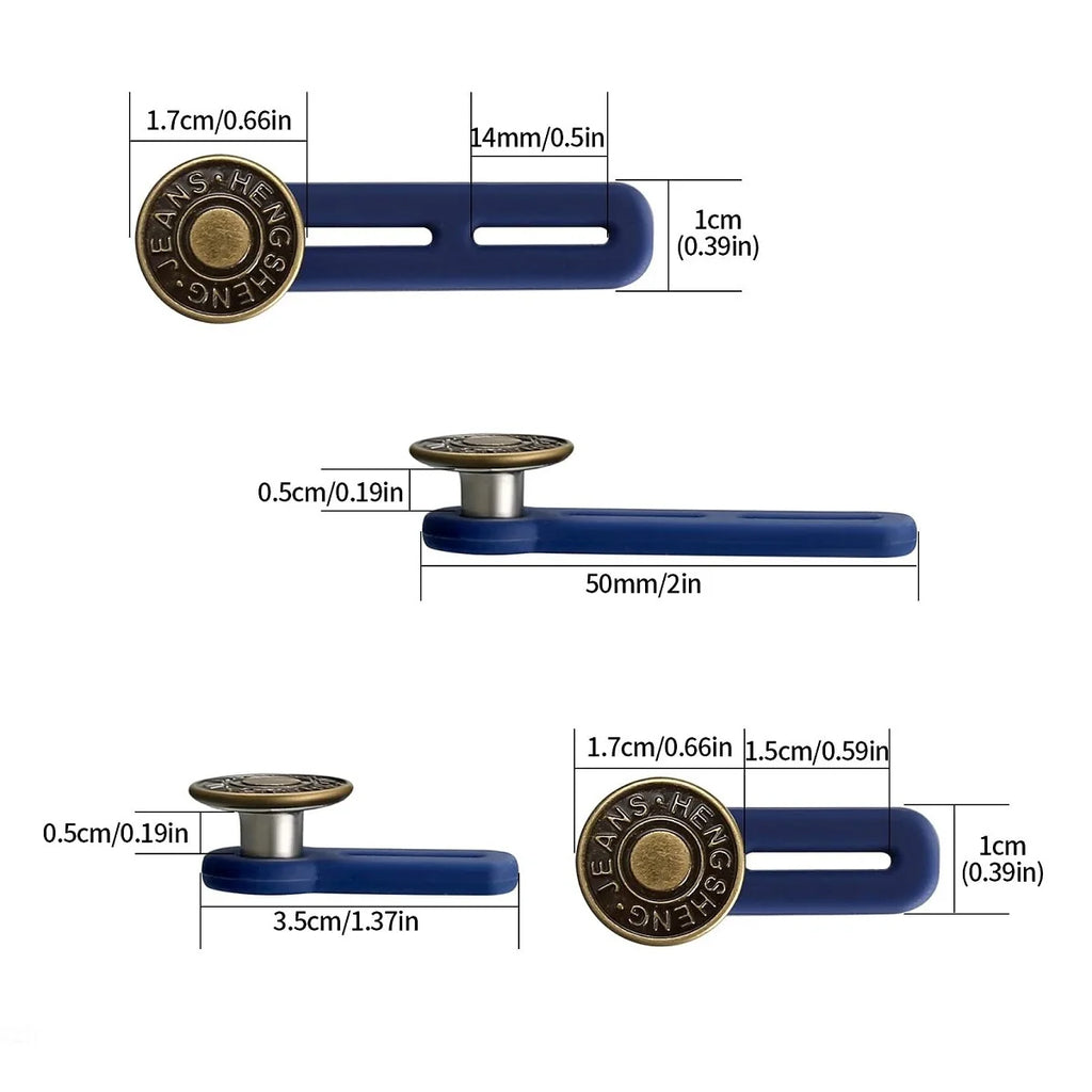 4/6pcs Jeans Button Extender Universal Pants Extender Button for Women Men Adjustable Elastic Waist Silicone Extender Buckle Set Oasis Select