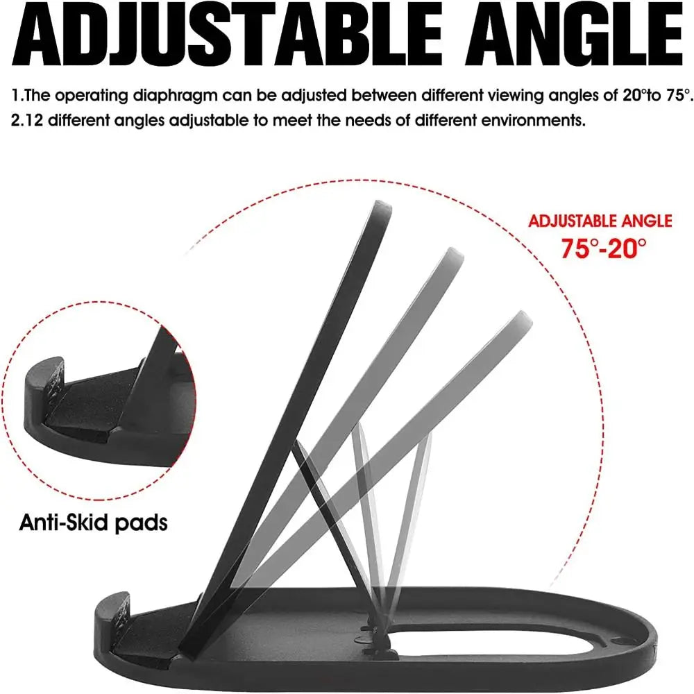 ABS 4 Degrees Foldable Desk Stand Adjustable Foldable 4 Degrees Foldable Phone Holder Portable 4 Degrees Oasis Select