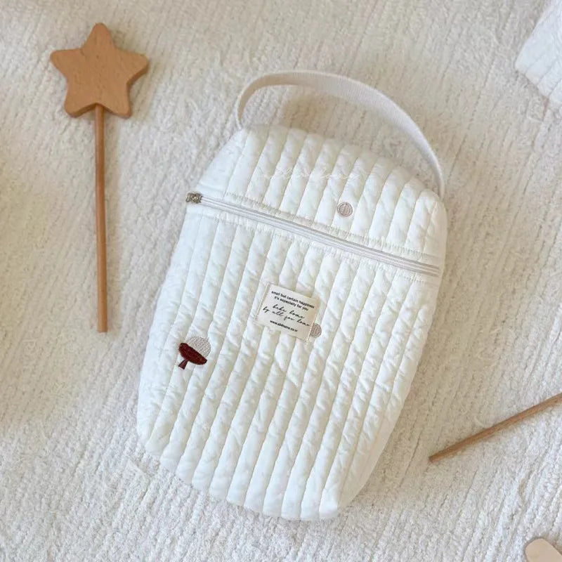 Portable Stroller Nappy Bag Quilted Baby Diaper Caddy Organizer Embroidered Mommy Bags Babies Accessories Changing Bag Storage Oasis Select B