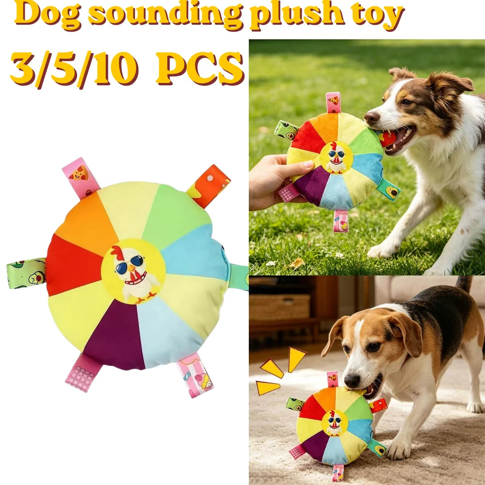 Cartoon Design Dog Plush Sound Toy Wear Resistant Bite Resistant Teddy Chew Toy for Puppy Pet Teeth Grinding Relief Oasis Select