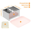 Tofu Press Mould Cheese Making Molds Food Grade Stainless Steel Tofu Maker Press Mold Kit Homemade Tofu Mold Kitchen Tool Set Oasis Select large