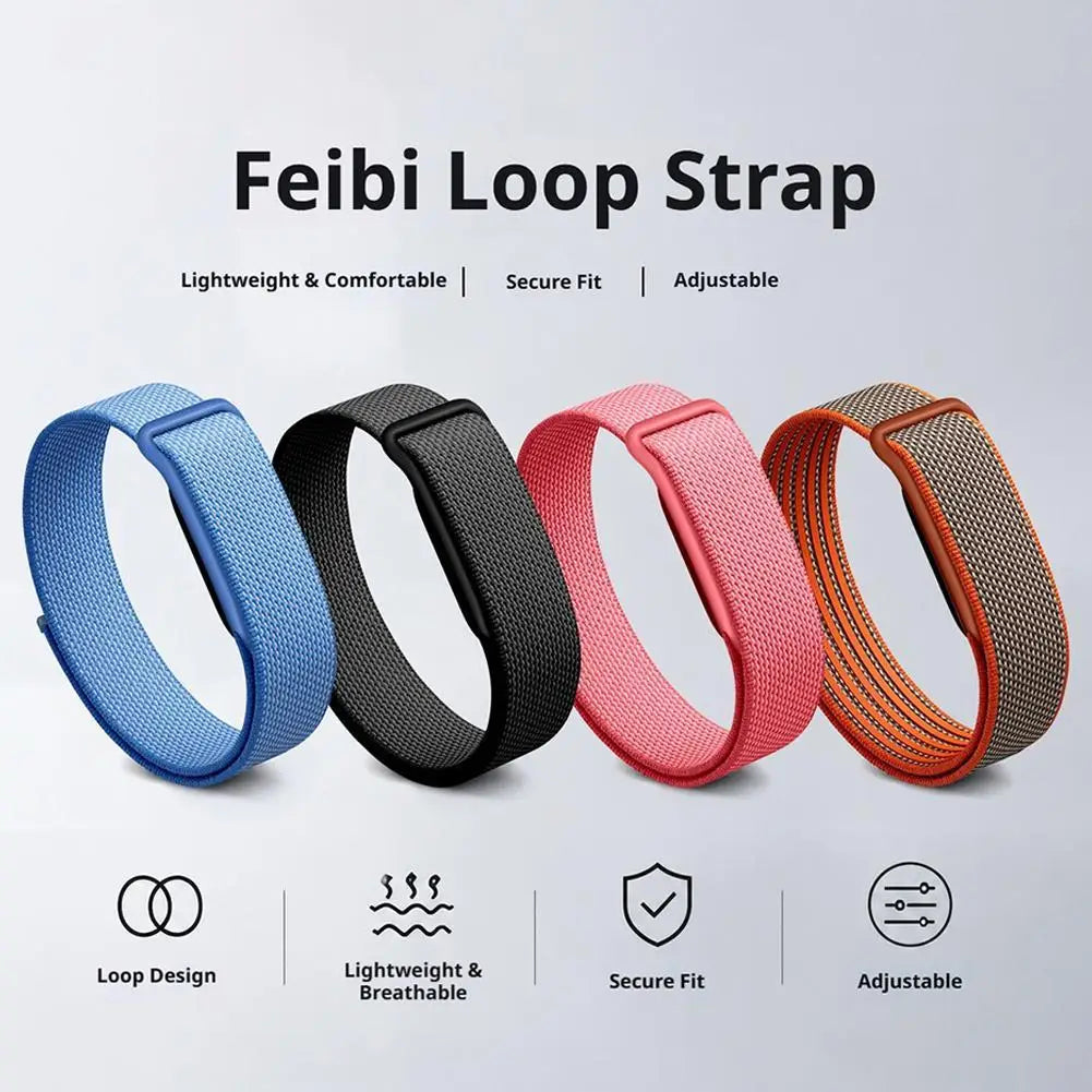 Nylon Loop Braided Watch Strap for Google Fitbit Air Comfort Breathable Sweat Resistant Replacement Band Fitness Watch Strap Oasis Select